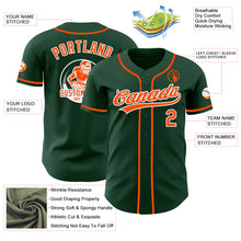 Load image into Gallery viewer, Custom Green Orange-White Authentic Baseball Jersey
