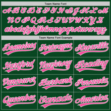 Laden Sie das Bild in den Galerie-Viewer, Custom Green Pink-White Authentic Baseball Jersey
