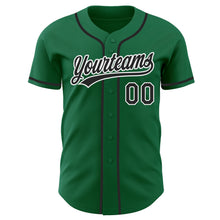 Laden Sie das Bild in den Galerie-Viewer, Custom Kelly Green Black-White Authentic Baseball Jersey
