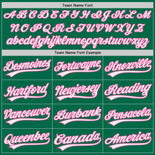 Load image into Gallery viewer, Custom Kelly Green White-Pink Authentic Baseball Jersey
