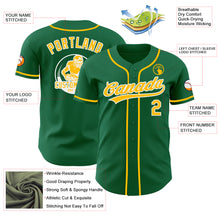 Загрузить изображение в средство просмотра галереи, Custom Kelly Green Gold-White Authentic Baseball Jersey

