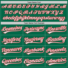 Load image into Gallery viewer, Custom Kelly Green White-Red Authentic Baseball Jersey

