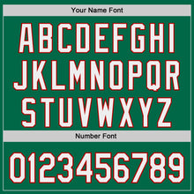 Load image into Gallery viewer, Custom Kelly Green White-Red Authentic Baseball Jersey
