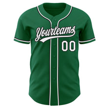 Load image into Gallery viewer, Custom Kelly Green White-Black Authentic Baseball Jersey

