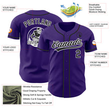 Load image into Gallery viewer, Custom Purple Black-White Authentic Baseball Jersey
