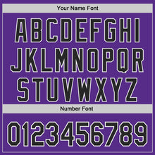 Load image into Gallery viewer, Custom Purple Black-White Authentic Baseball Jersey
