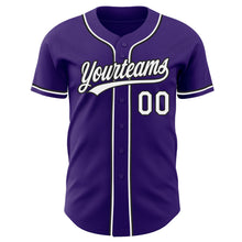 Laden Sie das Bild in den Galerie-Viewer, Custom Purple White-Black Authentic Baseball Jersey
