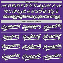 Laden Sie das Bild in den Galerie-Viewer, Custom Purple White-Black Authentic Baseball Jersey
