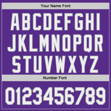 Load image into Gallery viewer, Custom Purple White-Gray Authentic Baseball Jersey
