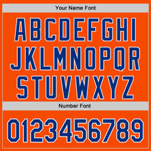 Load image into Gallery viewer, Custom Orange Royal-White Authentic Baseball Jersey
