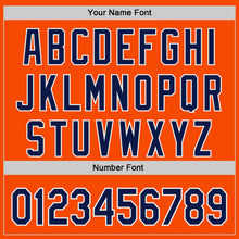Load image into Gallery viewer, Custom Orange Navy-White Authentic Baseball Jersey
