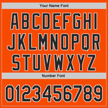 Load image into Gallery viewer, Custom Orange Black-White Authentic Baseball Jersey
