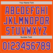 Load image into Gallery viewer, Custom Orange Purple-White Authentic Baseball Jersey
