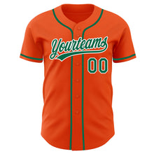Laden Sie das Bild in den Galerie-Viewer, Custom Orange Kelly Green-White Authentic Baseball Jersey

