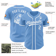 Laden Sie das Bild in den Galerie-Viewer, Custom Light Blue-White Authentic Baseball Jersey
