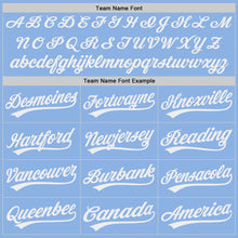 Laden Sie das Bild in den Galerie-Viewer, Custom Light Blue-White Authentic Baseball Jersey
