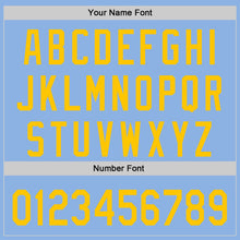 Load image into Gallery viewer, Custom Light Blue-Yellow Authentic Baseball Jersey
