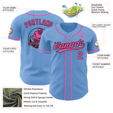 Load image into Gallery viewer, Custom Light Blue Pink-Black Authentic Baseball Jersey
