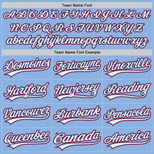 Load image into Gallery viewer, Custom Light Blue White Royal-Red Authentic Baseball Jersey
