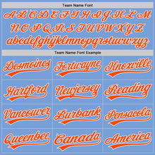 Charger l'image dans la galerie, Custom Powder Blue Orange-White Authentic Baseball Jersey
