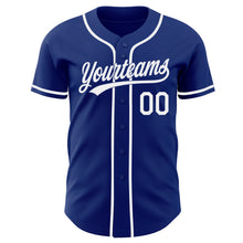 Load image into Gallery viewer, Custom Royal-White Authentic Baseball Jersey
