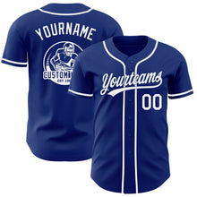Load image into Gallery viewer, Custom Royal-White Authentic Baseball Jersey

