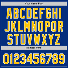 Load image into Gallery viewer, Custom Royal Yellow-White Authentic Baseball Jersey
