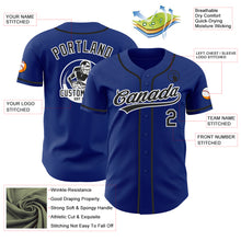 Load image into Gallery viewer, Custom Royal Black-White Authentic Baseball Jersey
