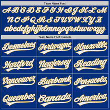 Load image into Gallery viewer, Custom Royal White-Old Gold Authentic Baseball Jersey
