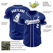 Load image into Gallery viewer, Custom Royal White-Gray Authentic Baseball Jersey
