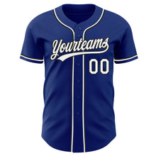 Laden Sie das Bild in den Galerie-Viewer, Custom Royal White-Black Authentic Baseball Jersey
