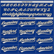 Laden Sie das Bild in den Galerie-Viewer, Custom Royal White-Black Authentic Baseball Jersey
