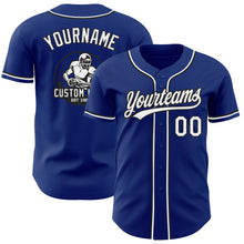 Laden Sie das Bild in den Galerie-Viewer, Custom Royal White-Black Authentic Baseball Jersey
