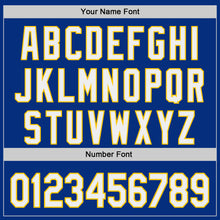 Load image into Gallery viewer, Custom Royal White-Yellow Authentic Baseball Jersey
