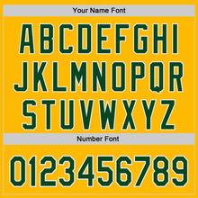 Load image into Gallery viewer, Custom Gold Green-White Authentic Baseball Jersey
