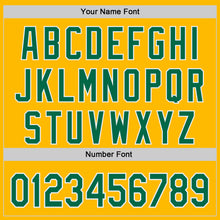 Load image into Gallery viewer, Custom Gold Kelly Green-White Authentic Baseball Jersey

