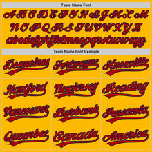 Laden Sie das Bild in den Galerie-Viewer, Custom Gold Red-Navy Authentic Baseball Jersey
