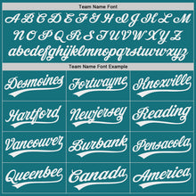 Load image into Gallery viewer, Custom Teal-White Authentic Baseball Jersey

