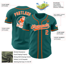 Load image into Gallery viewer, Custom Teal Orange-White Authentic Baseball Jersey

