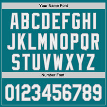 Load image into Gallery viewer, Custom Teal White-Gray Authentic Baseball Jersey

