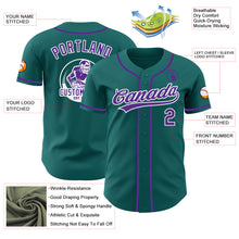 Laden Sie das Bild in den Galerie-Viewer, Custom Teal Purple-White Authentic Baseball Jersey
