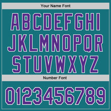 Laden Sie das Bild in den Galerie-Viewer, Custom Teal Purple-White Authentic Baseball Jersey
