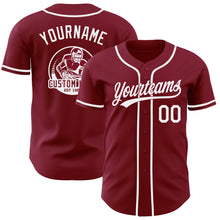 Load image into Gallery viewer, Custom Crimson-White Authentic Baseball Jersey
