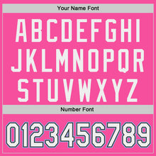 Load image into Gallery viewer, Custom Pink White Black-Light Blue Authentic Baseball Jersey
