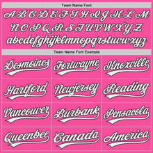Laden Sie das Bild in den Galerie-Viewer, Custom Pink White-Black Authentic Baseball Jersey
