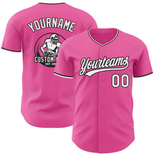 Laden Sie das Bild in den Galerie-Viewer, Custom Pink White-Black Authentic Baseball Jersey
