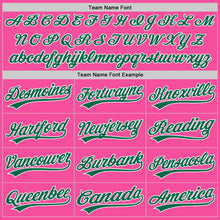 Load image into Gallery viewer, Custom Pink Kelly Green-White Authentic Baseball Jersey
