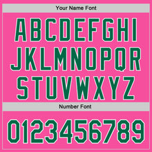 Load image into Gallery viewer, Custom Pink Kelly Green-White Authentic Baseball Jersey
