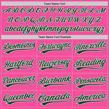 Load image into Gallery viewer, Custom Pink Green-White Authentic Baseball Jersey
