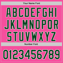 Load image into Gallery viewer, Custom Pink Green-White Authentic Baseball Jersey
